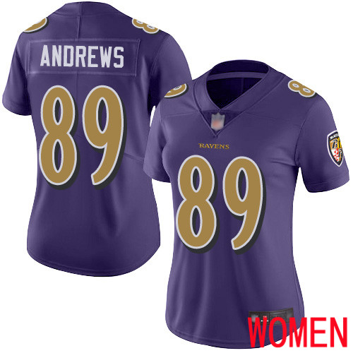Baltimore Ravens Limited Purple Women Mark Andrews Jersey NFL Football 89 Rush Vapor Untouchable